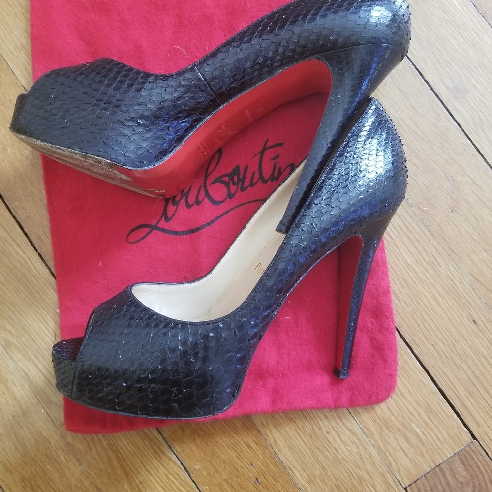 Christian Louboutin Python Heels 100% Authentic - image 1
